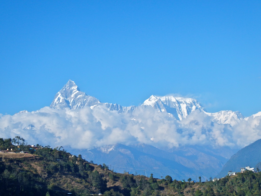 view of Annapurna Range from Pokhara, Nepal, paragliding in pokhara for views of the himalayas best travel blogs from nepal travel stories from pokhara where to go on vacation in nepal