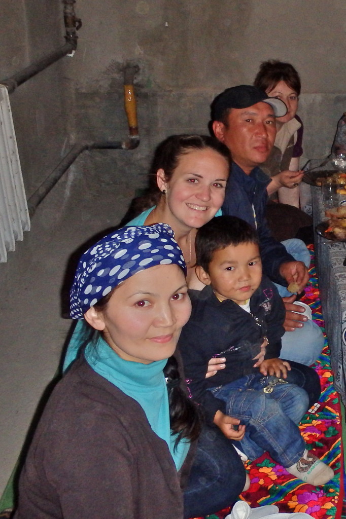 Kyrgyzstan village family dinner
