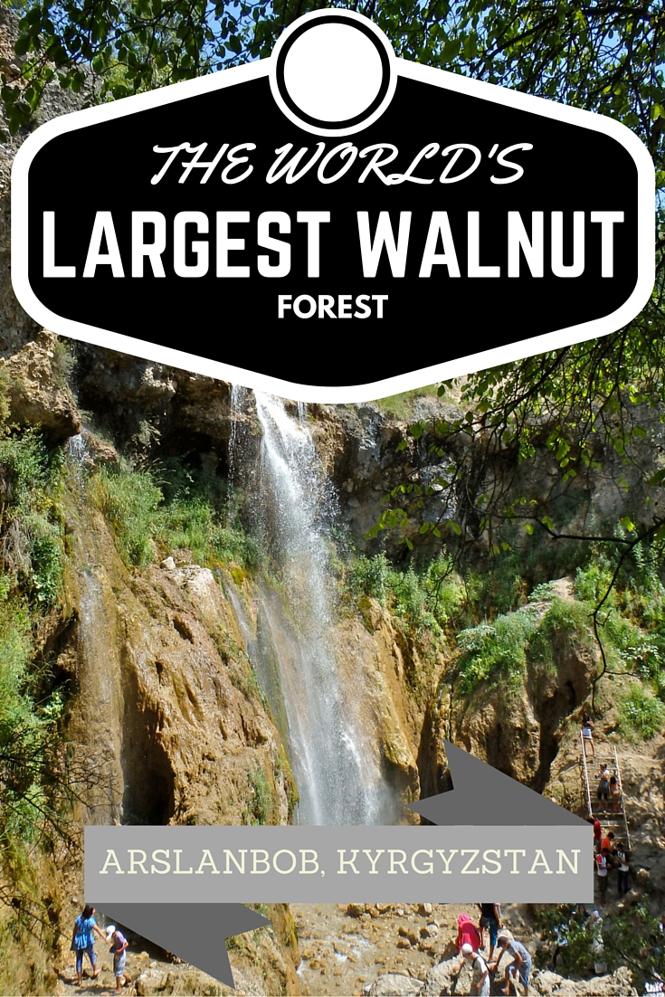 Arslanbob Kyrgyzstan in Jalal Abad oblast is in the world's largest walnut forest. Hiking to waterfalls, eating Uzbek food, and staying at an Uzbek homestay