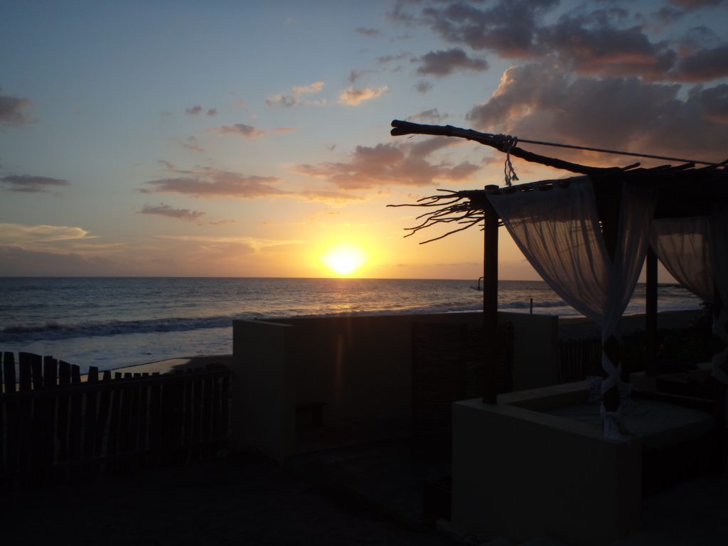Solo Christmas in Jamaica Treasure beach at sunset 