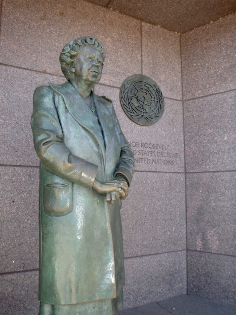 roosevelt memorial Eleanor roosevelt statue washington national mall things to see in DC